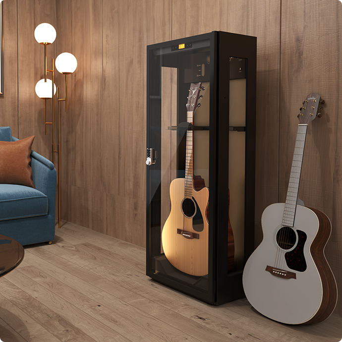 Guitar Humidity Control Cabinet | ClimaCab Display