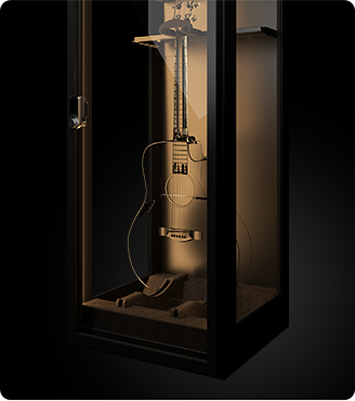 Guitar Humidity Control Cabinet | ClimaCab Display