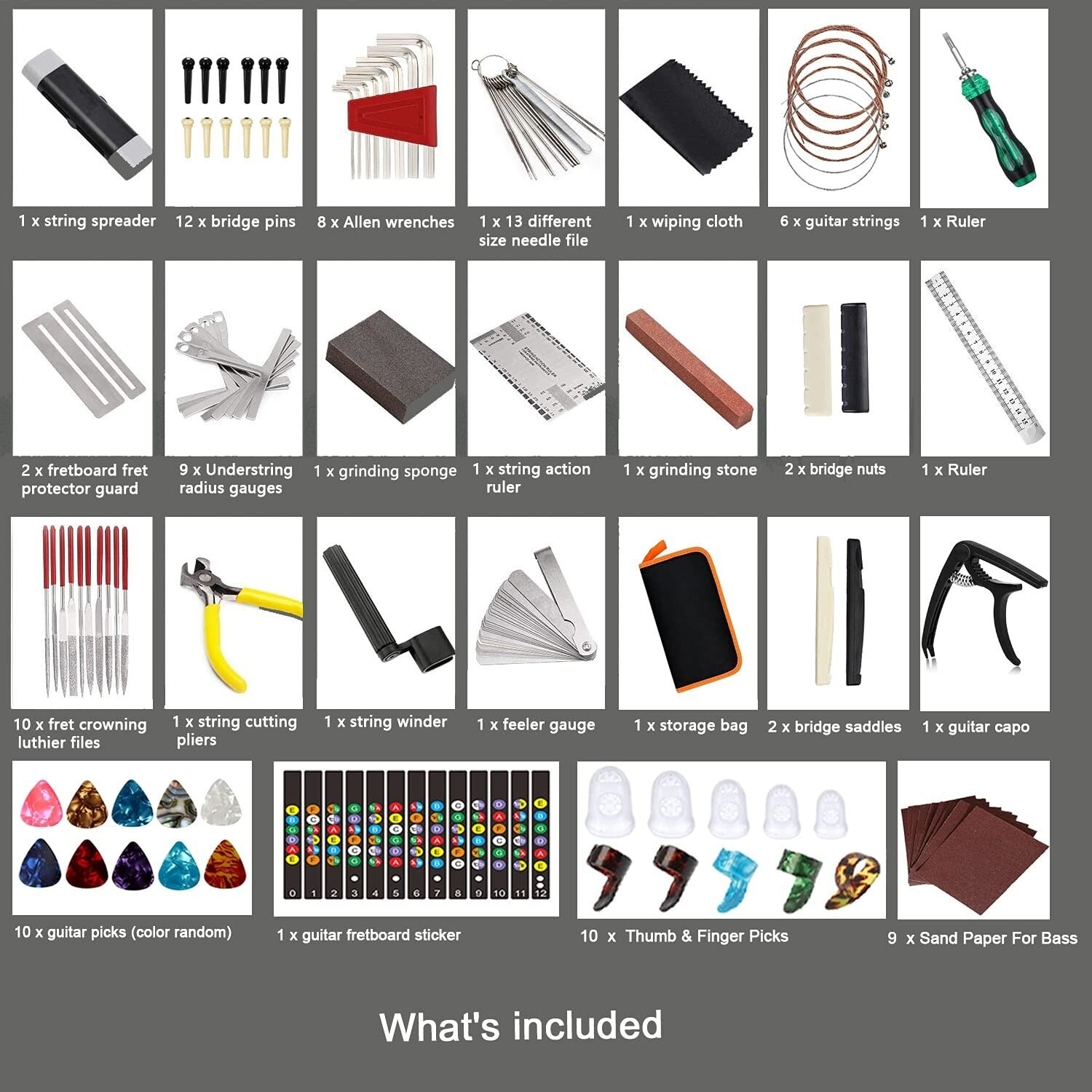 99PCS Professional Guitar Repair & Maintenance Tool Kit