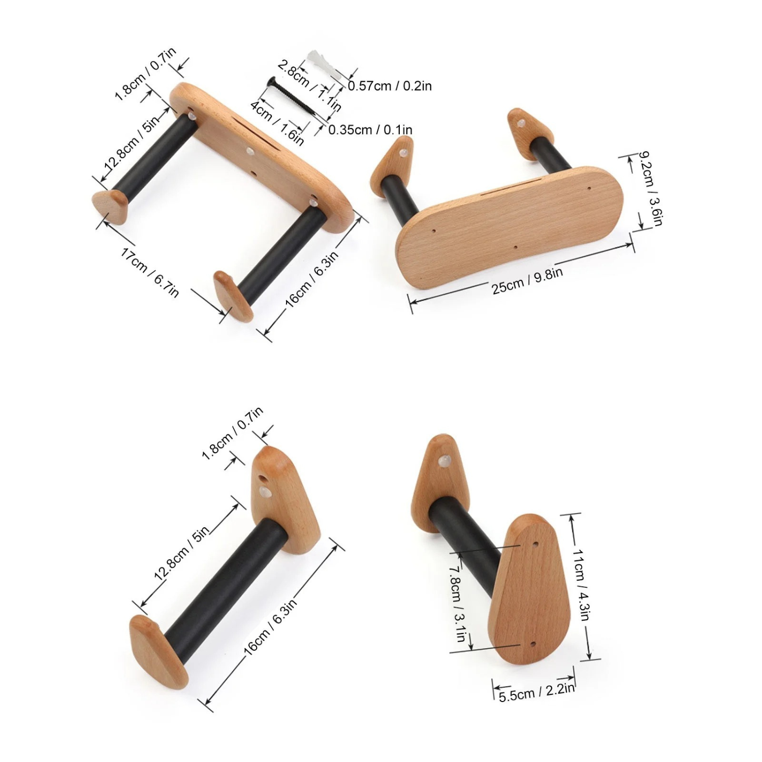 Horizontal Guitar Wall Mount – Angled Multi-Instrument Display Hanger