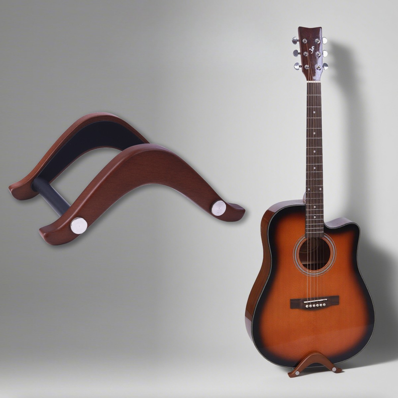 Portable Acacia Guitar Stand