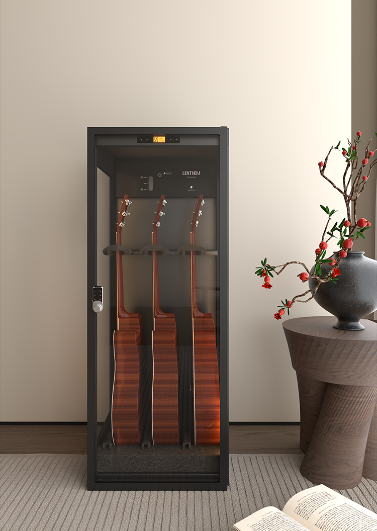 Guitar Humidity Control Cabinet | ClimaCab Display